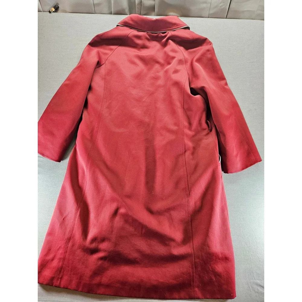 Vintage Rain Ramblers Red Trench Coat Removable Fleece Liner Size 20 Raglan